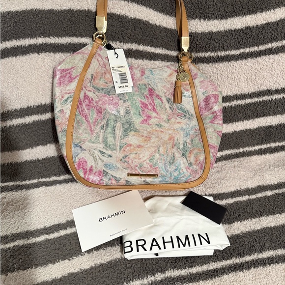 NWT BRAHMIN MEDIUM MARIANNA CRÈME TALITHA 
GENUINE LEATHER - Picture 1 of 13